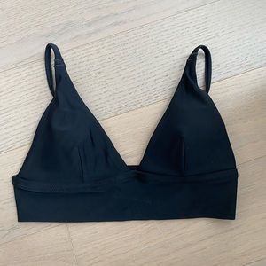 Aerie Longline Triangle Bikini Top - Black
